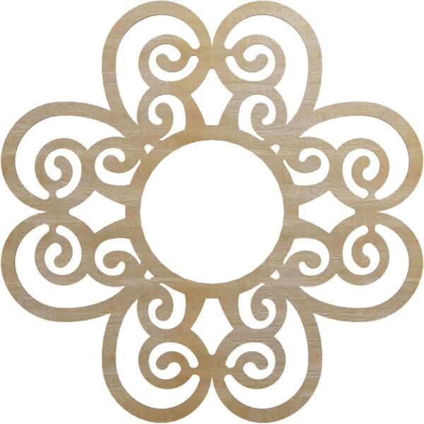 Ekena Millwork Cohen Wood Fretwork Pierced Ceiling Medallion, Hickory, 36"OD x 12 1/4"ID x 3/8"T CMWP36X36X0375COHI - main